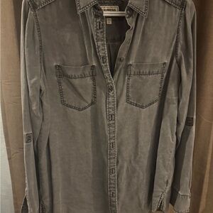 Express Charcoal Button Down Shirt